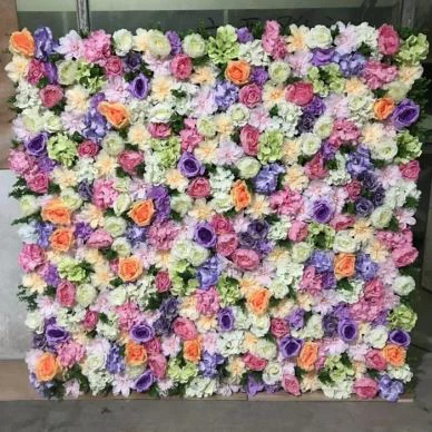 Dinding Bunga Panggung Perkahwinan Romantis yang pelbagai warna