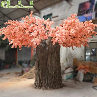 Interior Cherry Blossom Tree Column Wraps